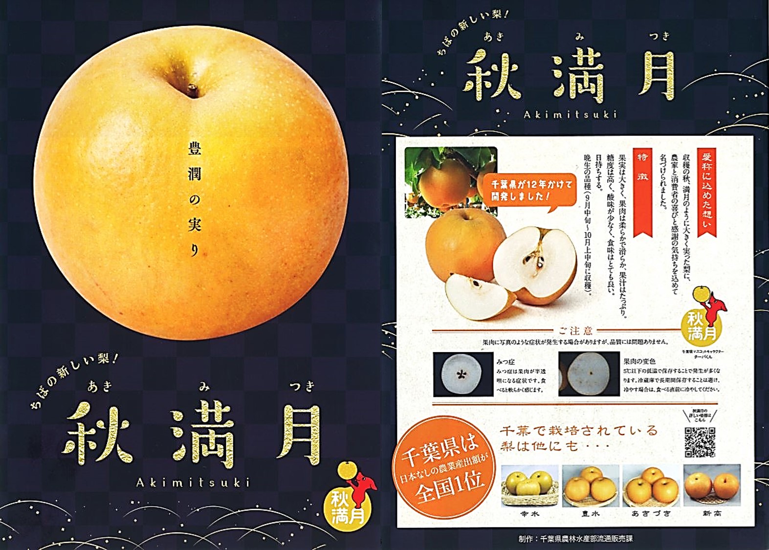 マレーシア・香港向けに千葉県産の新品種の梨「秋満月」を初輸出致します。